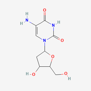 molecular formula C9H13N3O5 B8504074 5-Amino-1-(4-hydroxy-5-hydroxymethyl-tetrahydro-furan-2-yl)-1H-pyrimidine-2,4-dione 