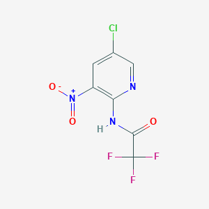 B8504136 N-(5-Chloro-3-nitropyridin-2-yl)-2,2,2-trifluoroacetamide CAS No. 35195-91-6