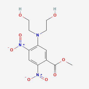 molecular formula C12H15N3O8 B8504163 Methyl 5-[bis(2-hydroxyethyl)amino]-2,4-dinitrobenzoate 