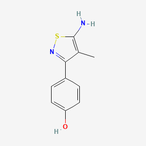 molecular formula C10H10N2OS B8504169 4-(5-Amino-4-methylisothiazol-3-yl)phenol 
