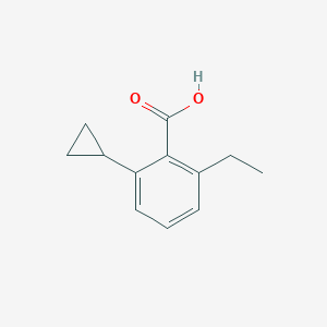 molecular formula C12H14O2 B8504241 2-Cyclopropyl-6-ethyl-benzoic acid 