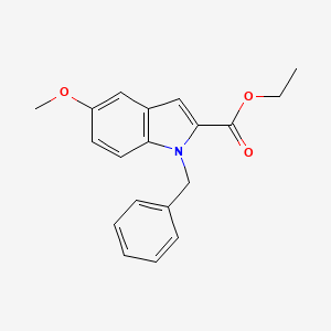 molecular formula C19H19NO3 B8504247 1-Benzyl-2-ethoxycarbonyl-5-methoxyindole CAS No. 34572-05-9