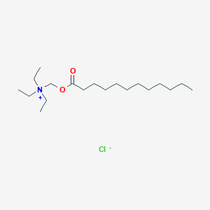 N-[(Dodecanoyloxy)methyl]-N,N-diethylethanaminium chloride