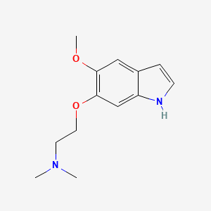 molecular formula C13H18N2O2 B8504339 6-(2-Dimethylaminoethoxy)-5-methoxy-1H-indole 