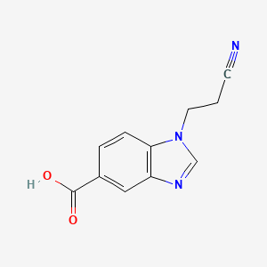 molecular formula C11H9N3O2 B8504347 1-(2-cyanoethyl)-1H-benzoimidazole-5-carboxylic acid 