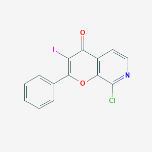 molecular formula C14H7ClINO2 B8504371 8-Chloro-3-iodo-2-phenyl-pyrano[2,3-c]pyridin-4-one 