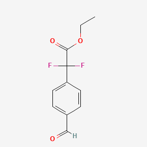 molecular formula C11H10F2O3 B8504447 Difluoro-(4-formylphenyl)acetic acid ethyl ester 