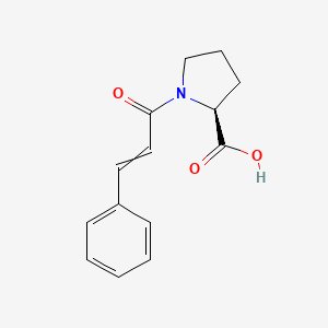 molecular formula C14H15NO3 B8504460 1-(3-Phenylacryloyl)-L-proline CAS No. 76084-32-7