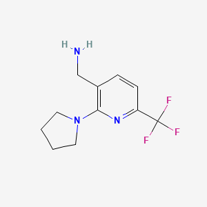 2-(1-Pyrrolidinyl)-6-(trifluoromethyl)-3-aminomethyl-pyridine