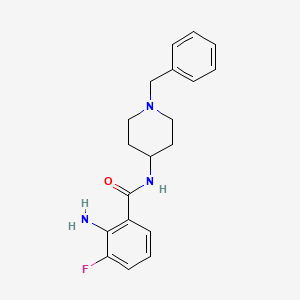 molecular formula C19H22FN3O B8504479 2-Amino-N-(1-benzylpiperidin-4-yl)-3-fluorobenzamide 