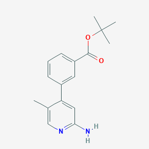 molecular formula C17H20N2O2 B8504545 Tert-butyl 3-(2-amino-5-methylpyridin-4-yl)benzoate 