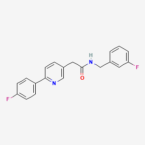 3-Pyridineacetamide, 6-(4-fluorophenyl)-N-[(3-fluorophenyl)methyl]-