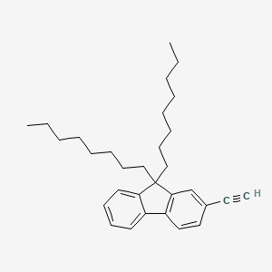 molecular formula C31H42 B8504593 2-ethynyl-9,9-dioctyl-9H-fluorene CAS No. 521960-83-8