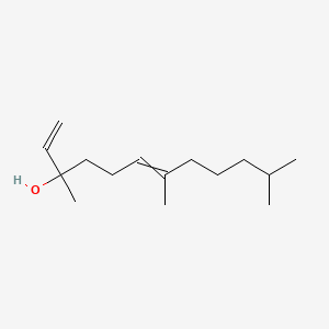 molecular formula C15H28O B8504595 1,6-Dodecadien-3-ol, 3,7,11-trimethyl- CAS No. 64611-88-7