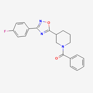 molecular formula C20H18FN3O2 B8504617 {3-[3-(4-Fluoro-phenyl)-[1,2,4]oxadiazol-5-yl]-piperidin-1-yl}-phenyl-methanone 