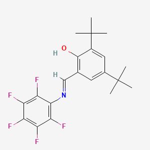 molecular formula C21H22F5NO B8504644 2,4-Di-tert-butyl-6-[(pentafluoroanilino)methylidene]cyclohexa-2,4-dien-1-one CAS No. 501670-16-2
