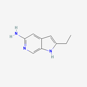 molecular formula C9H11N3 B8504652 2-ethyl-1H-pyrrolo[2,3-c]pyridin-5-amine 