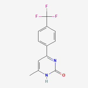 molecular formula C12H9F3N2O B8504662 6-methyl-4-(4-trifluoromethyl-phenyl)-1H-pyrimidin-2-one 