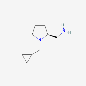 molecular formula C9H18N2 B8504703 [(2S)-1-(cyclopropylmethyl)pyrrolidinyl]methylamine 