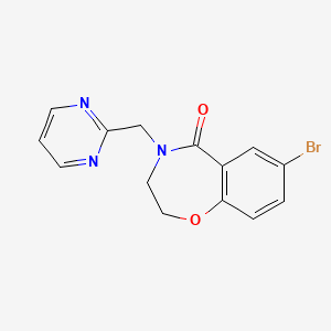 7-bromo-4-(pyrimidin-2-ylmethyl)-3,4-dihydrobenzo[f][1,4]oxazepin-5(2H)-one