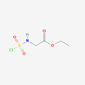 molecular formula C4H8ClNO4S B8504719 Ethyl 2-((chlorosulfonyl)amino)acetate 