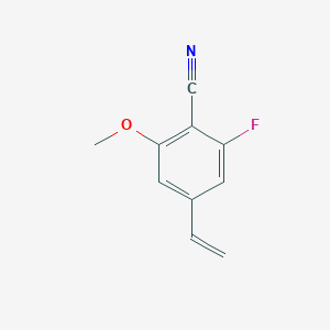 molecular formula C10H8FNO B8504740 2-Fluoro-6-methoxy-4-vinylbenzonitrile 