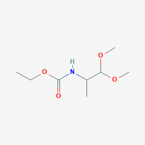 molecular formula C8H17NO4 B8504799 N-(1,1-dimethoxyprop-2-yl)urethane 