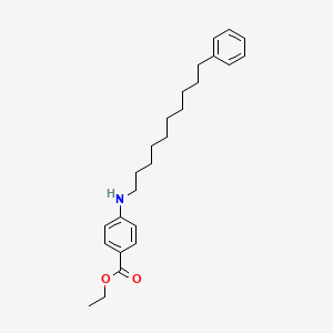molecular formula C25H35NO2 B8504812 Ethyl 4-[(10-phenyldecyl)amino]benzoate CAS No. 61439-71-2