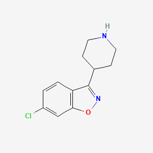 molecular formula C12H13ClN2O B8504816 6-Chloro-3-(piperidin-4-yl)benzo[d]isoxazole 