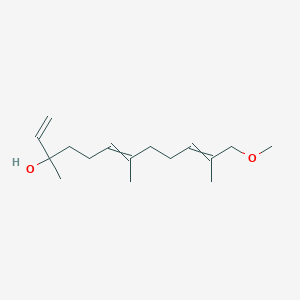 molecular formula C16H28O2 B8504834 12-Methoxy-3,7,11-trimethyldodeca-1,6,10-trien-3-OL CAS No. 62617-63-4