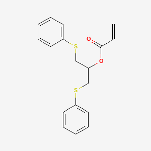 molecular formula C18H18O2S2 B8504861 1,3-Bis(phenylsulfanyl)propan-2-YL prop-2-enoate CAS No. 84819-35-2