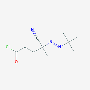 molecular formula C10H16ClN3O B8504866 4-[(E)-tert-Butyldiazenyl]-4-cyanopentanoyl chloride CAS No. 25176-64-1