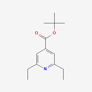 molecular formula C14H21NO2 B8504892 2,6-Diethyl-isonicotinic acid tert-butyl ester 