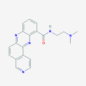 molecular formula C20H19N5O B8504913 Pyrido[4,3-a]phenazine-11-carboxamide, N-[2-(dimethylamino)ethyl]- CAS No. 369652-38-0