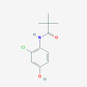 molecular formula C11H14ClNO2 B8504923 3-Chloro-4-pivaloylamino-phenol 