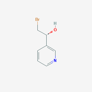 molecular formula C7H8BrNO B8504971 (AlphaR)-alpha-bromomethyl-3-pyridinemethanol 