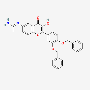 molecular formula C31H26N2O5 B8505003 2-(3,4-dibenzyloxyphenyl)-3-hydroxy-6-[(1-iminoethyl)amino]-4H-1-benzopyran-4-one 