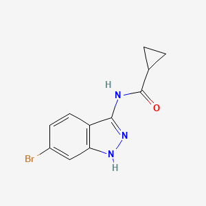 molecular formula C11H10BrN3O B8505015 N-(6-bromo-1H-indazol-3-yl)cyclopropanecarboxamide 