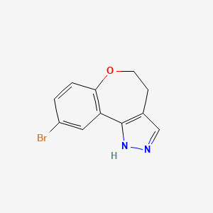 molecular formula C11H9BrN2O B8505076 9-bromo-4,5-dihydro-2H-6-oxa-1,2-diaza-benzo[e]azulene 