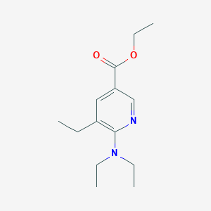 6-Diethylamino-5-ethyl-nicotinic acid ethyl ester