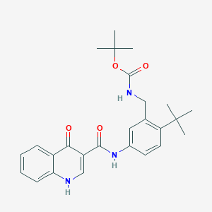 [5-[(4-oxo-1H-quinolin-3-yl)carbonylamino]-2-tert-butyl-phenyl]methylaminoformic acid tert-butyl ester