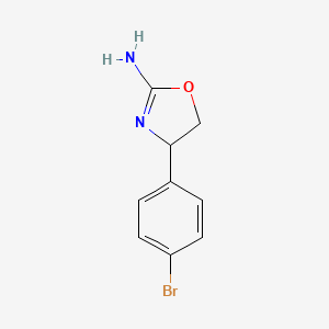 molecular formula C9H9BrN2O B8505123 (RS)-4-(4-bromo-phenyl)-4,5-dihydro-oxazol-2-ylamine 