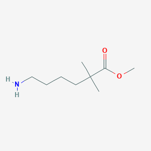 molecular formula C9H19NO2 B8505125 Methyl 6-amino-2,2-dimethylhexanoate 