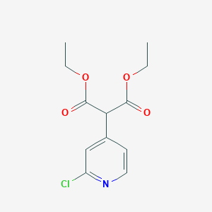molecular formula C12H14ClNO4 B8505143 Diethyl 2-(2-chloropyridin-4-yl)malonate 