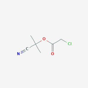 molecular formula C6H8ClNO2 B8505187 (1-Cyano-1-methylethyl) chloroacetate 