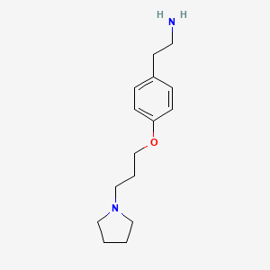 molecular formula C15H24N2O B8505260 2-[4-(3-Pyrrolidin-1-yl-propoxy)-phenyl]-ethylamine 