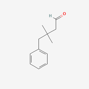 molecular formula C12H16O B8505276 3,3-Dimethyl-4-phenyl-butyraldehyde 