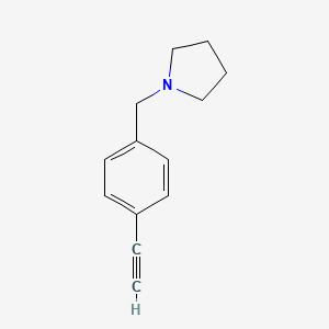 molecular formula C13H15N B8505350 1-(4-Ethynylbenzyl)pyrrolidine 