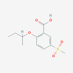 molecular formula C12H16O5S B8505419 2-Sec-butoxy-5-methanesulfonyl-benzoic acid 