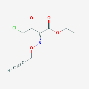 molecular formula C9H10ClNO4 B8505473 Ethyl 4-chloro-3-oxo-2-propargyloxyiminobutyrate CAS No. 68401-46-7